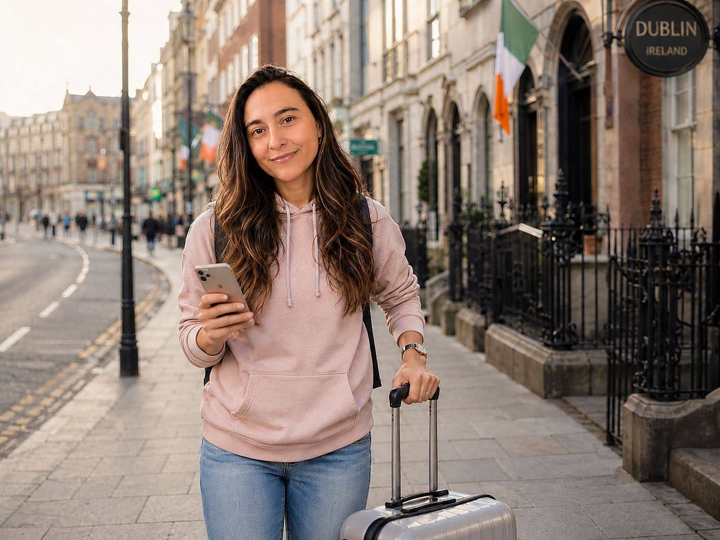 Isa Valentic arriving in Dublin, Ireland in 2017